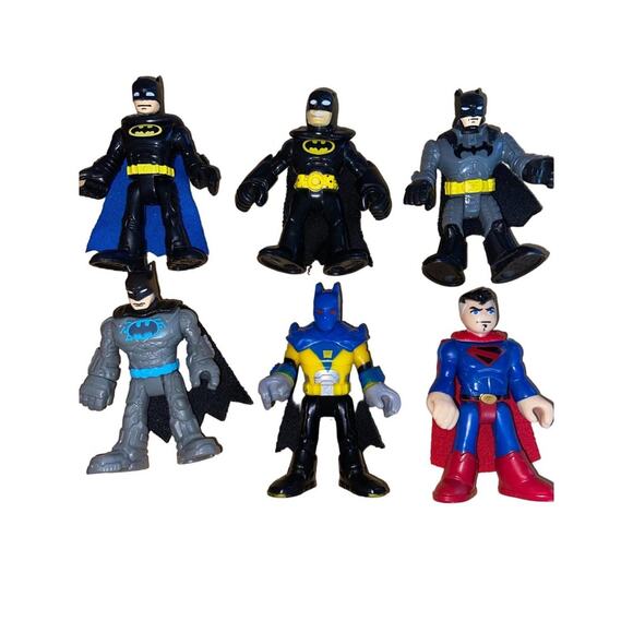 DC Mini Figures are pint-sized action figures Lot of 6 imaginex Toys Collectible - Picture 1 of 3